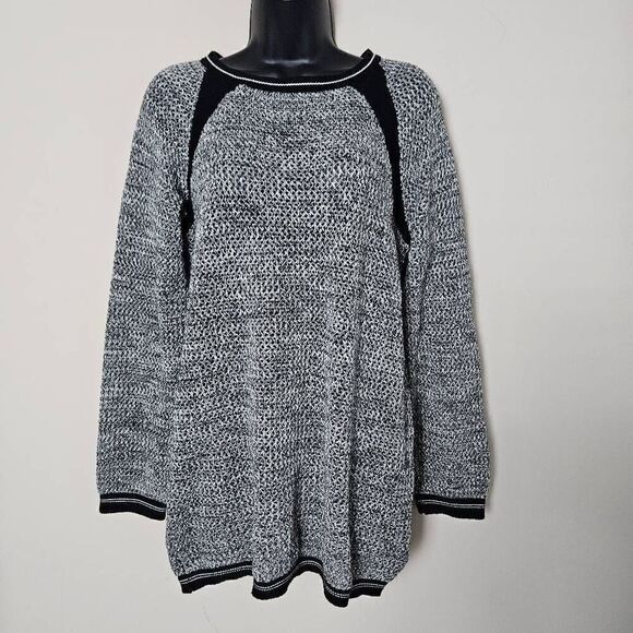 Katherine Barclay Marled Crew Neck Knit Sweater - Picture 1 of 6